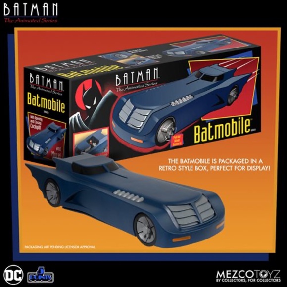 Batman: The Animated Series Batmobile 5 Points Vehicle Mezco Toys - Picture 1 of 4